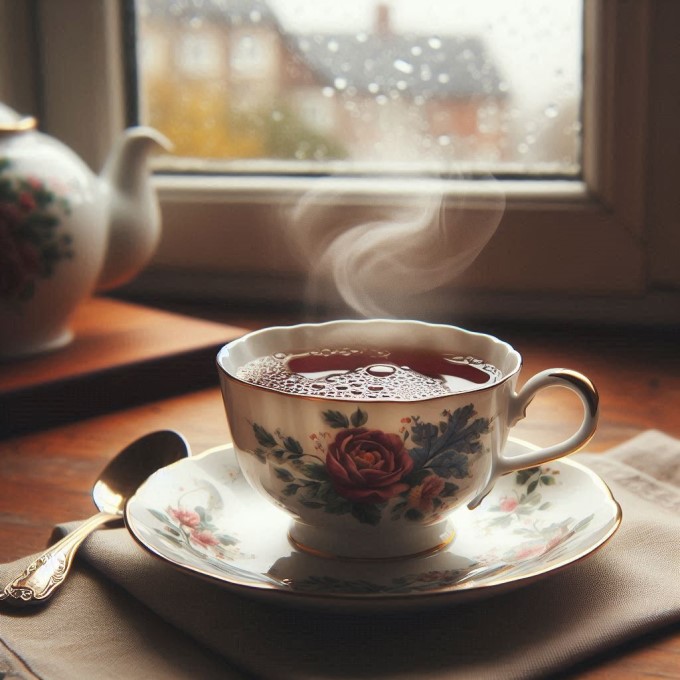 How does the chemical composition of water and its physical properties affect the flavour of tea?